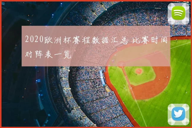 2020欧洲杯赛程数据汇总 比赛时间对阵表一览